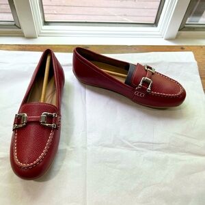 Easy Spirit New in Box Red Leather Loafers
